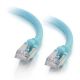 C2G 3FT CAT6A BOOTED STP AQUA