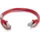 C2G 6IN CAT6 BOOTED STP RED