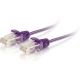C2G 10ft Cat6 UTP Slim 28awg Purp