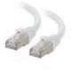 C2G 25ft Cat6A Snagless shield Wh