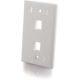 C2G 2 Port Keystone Wall Plate Wht