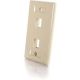 C2G 2-Port Wall Plate Ivory