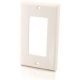 C2G Single Gang Wall Plate-White F