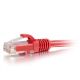C2G 15FT CAT6 SNAGLES PATCH RED