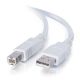 C2G 10' USB A B Cable White