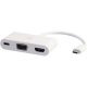 C2G USB C to HDMI VGA Adptr White
