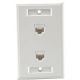 C2G CAT 5E RJ45 Wall PL-White