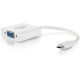 C2G 3.1 USB C  VGA Video Adptr Wht
