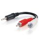 C2G 3FT 3.5MM STEREO M TO 2XRCA M