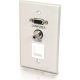 C2G Single HD15 3.5mm Wall Plate