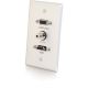 C2G HDMI VGA 3.5mm Al Wall Plate