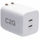 C2G Dual USB C Power Adptr Ser
