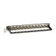 Black 24P 1U CAT6A FedThru Panel