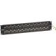 Black 48P 2U CAT6A FedThru Panel