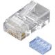 Black CAT6 PLUG UNSH 8W 100PK