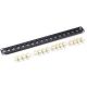 Black 1U 16 LC Fiber Panel CON