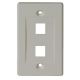 Eaton 2-Port White Keystone Faceplat