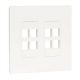 Eaton Keystone Wall Plate 8 Port Cat