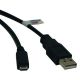 Eaton 3' USB A Male to MicroUSB Male