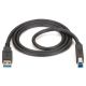 Black USB V3.0 6' A MALE TO B MALE
